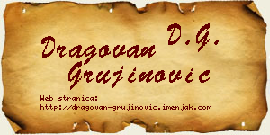 Dragovan Grujinović vizit kartica